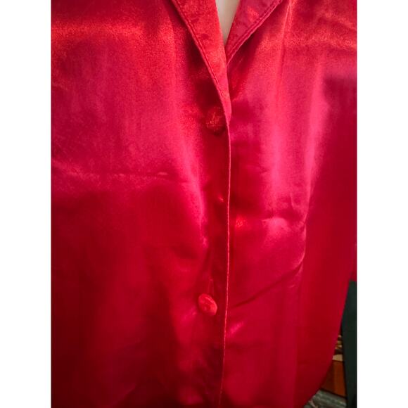 90s Vintage VICTORIA'S SECRET| Gold Label Red Satin Nightgown Size Small - Picture 4 of 6